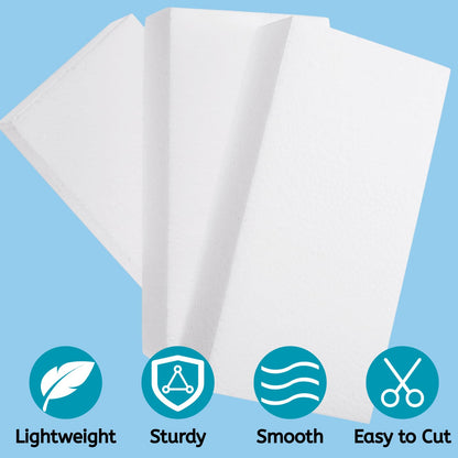 YOUEON 12 Pack Rectangle Styrofoam Blocks, 8 x 4 x 2 Inches Foam Blocks Craft Foam Block, Foam Bricks for Arts and Crafts, Modeling Centerieces, White