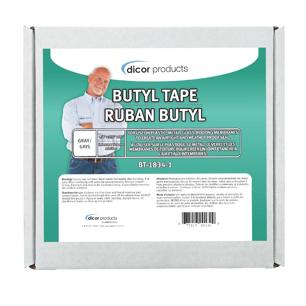 Dicor (BT-1834-1) 1/8" x 3/4" x 30' Butyl Seal Tape