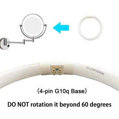 7.25 inch OD,T5 22W Circular Bulb 6400K Daylight,G10q Base 4 pin, Circle Fluorescent Lamp fc8t5/865/G10Q 4Pin Base