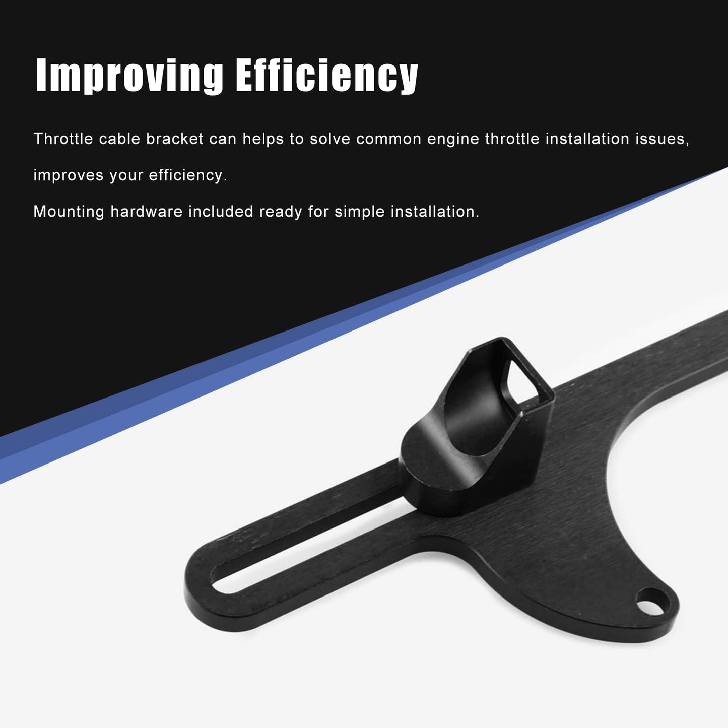 RYANSTAR RACING Aluminum Throttle Cable Bracket 4150 4160 Series Throttle Brackets Billet Adjustable Black