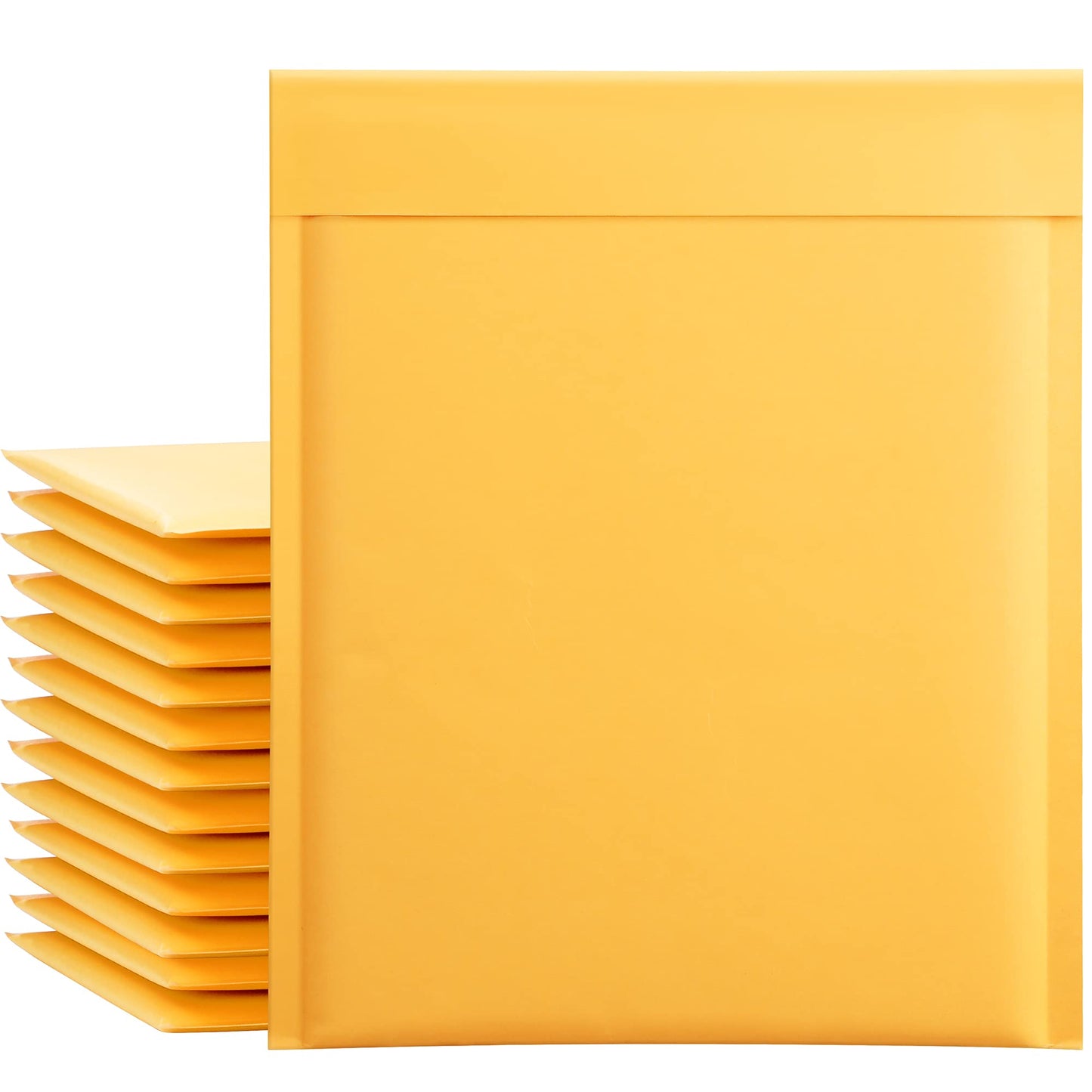 UCGOU Kraft Bubble Mailers 8.5x12 Inch 25 Pack Yellow Padded Envelopes #2 Medium Mailing Packages Self Sealing Tear Resistant Boutique Bulk Mail Shipping Bags for Jewelry Makeup Supplies