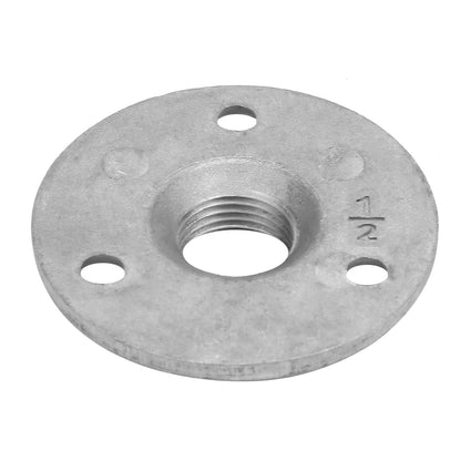10Pcs Floor Flange,Aluminum Floor Flange,Aluminum Threaded Flange AlloyCast Iron Flange Pipe Base 3 Holes Pipe Fitting 1/2 Inch Thread Pipe Decor (Aluminum Alloy)