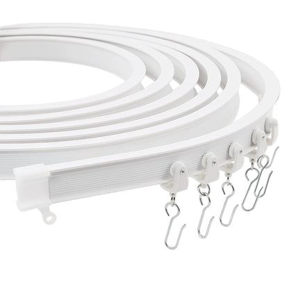 Trimold Premium Ceiling Curtain Track System, Flexible and Durable Design for Effortless Gliding, Ideal for Shower Window RV Room Dividers, Privacy and Home Décor