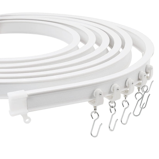 Trimold Premium Ceiling Curtain Track System, Flexible and Durable Design for Effortless Gliding, Ideal for Shower Window RV Room Dividers, Privacy and Home Décor