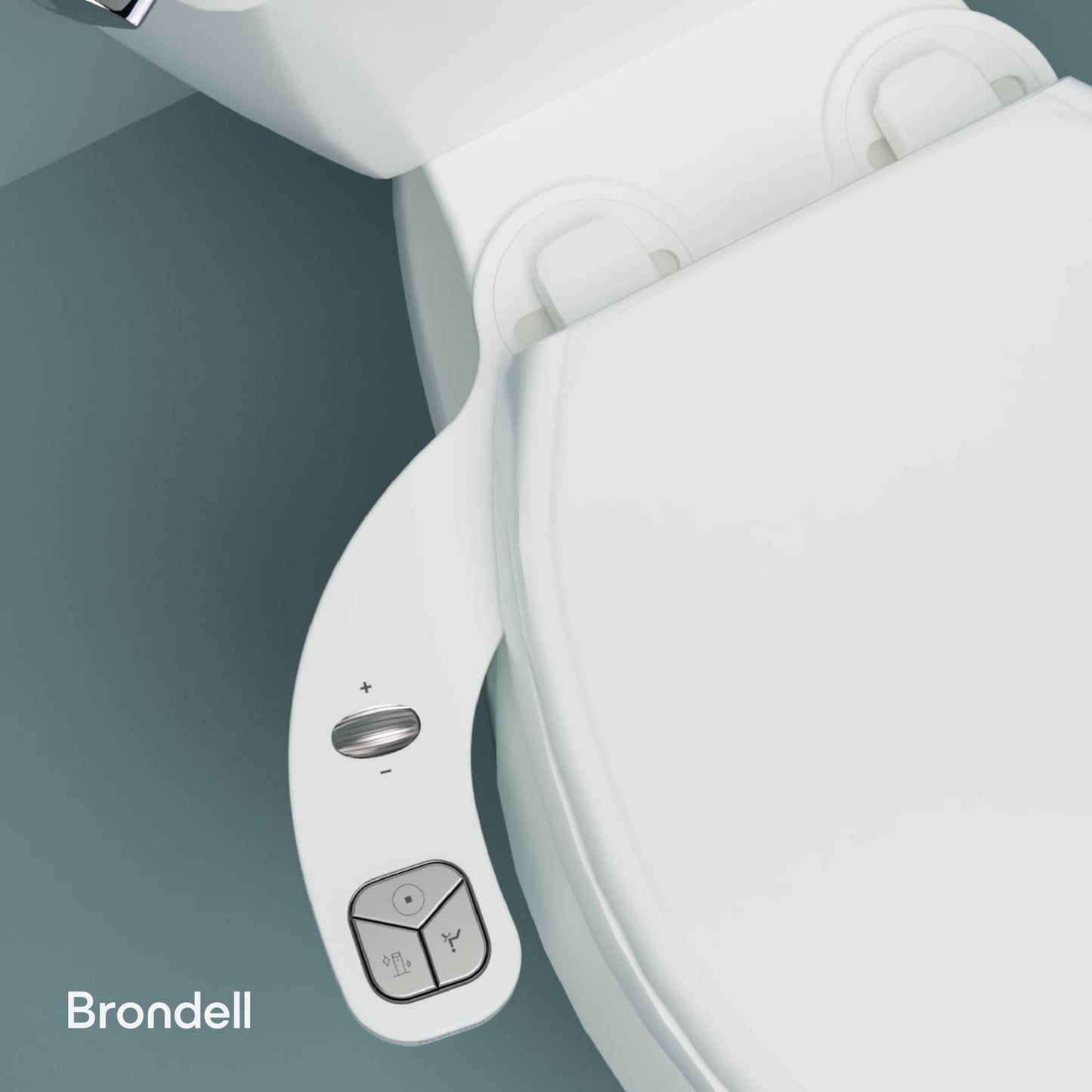 Brondell FSP-150 FreshSpa Thinline Precision Essential Bidet Attachment for Toilet Seats with Adjustable Water Pressure, Side Arm Control, Thin Profile, White (Single Nozzle)