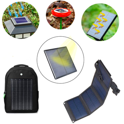 10pcs 3V 210mA Mini Solar Panel Epoxy Polycrystalline Solar Cell Panel 70mm x 70mm/2.76" x 2.76" for Solar Power Solar Cells DIY Solar Materials Photovoltaic Cells Solar DIY System Kits