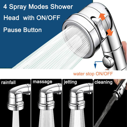 Sink Faucet Hose Sprayer Attachment Set Kitchen Bathroom Handheld ON/Off Sink Sprayer with 118’’ Spring Hose, Diverter and 3 PCS Adapters for Pet Rinse, Hair Washing, Baby Bath