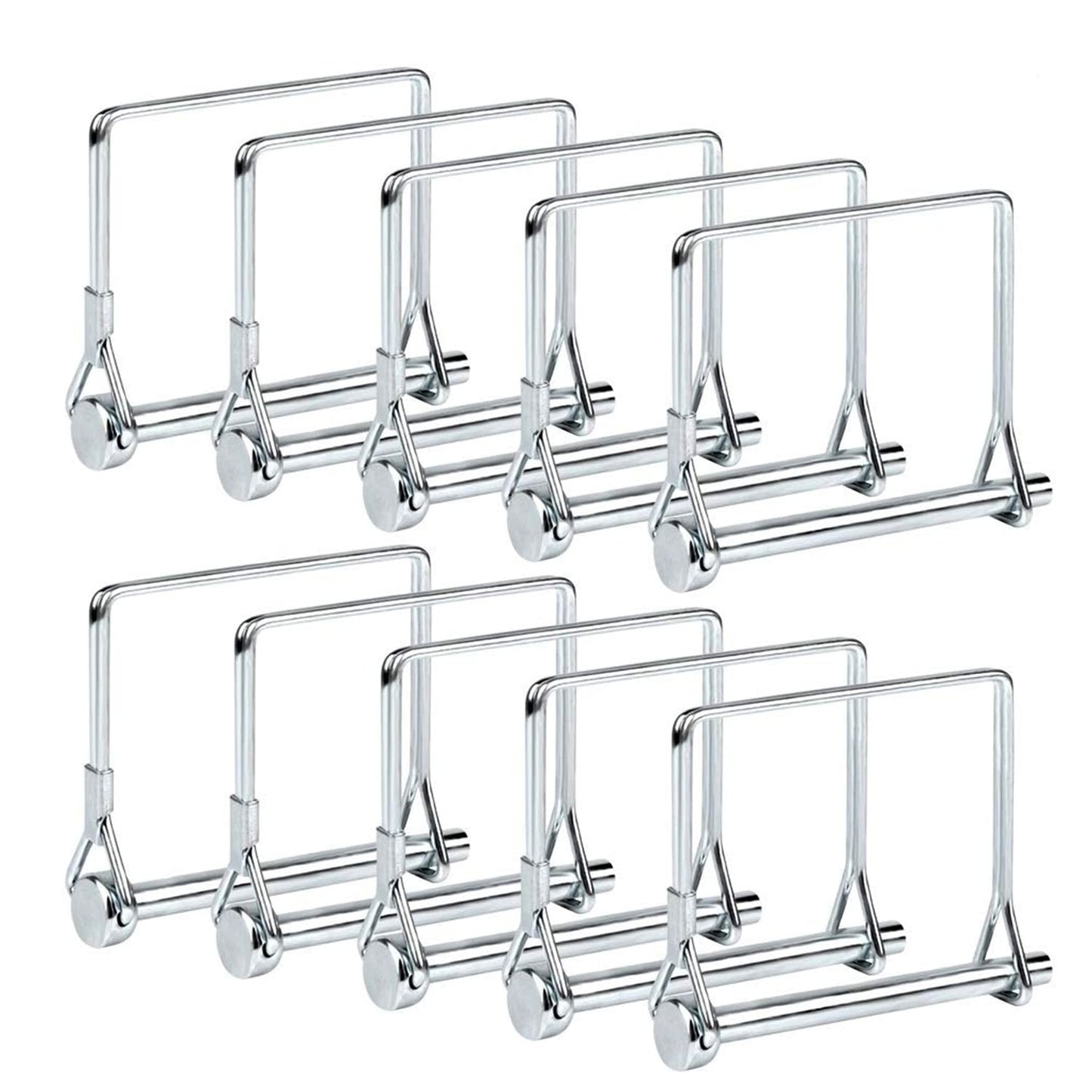 10 Pack Heavy Duty 1/4x4 Inch Trailer Coupler Pin Wire Lock Pin PTO Shaft Hitch Pin Towing Hitch Pin Trailer Accessories