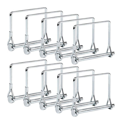 10 Pack Heavy Duty 1/4x4 Inch Trailer Coupler Pin Wire Lock Pin PTO Shaft Hitch Pin Towing Hitch Pin Trailer Accessories