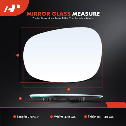 A-Premium Left Driver Side Heated Mirror Glass Compatible with BMW 320i 323i 325i 328i 328i xDrive 335d 335i xDrive 335is 125i 128i 135i, 2008-2013 - Convex Side Mirror Replace # 51167252893
