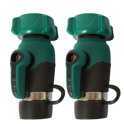 2 Pack Garden Hose Shut Off Valve 1 Way, Straight Garden Hose Splitter, Heavy Duty Zinc Alloy, 3/4-Inch Faucet/Hose Connector (UYG03#)