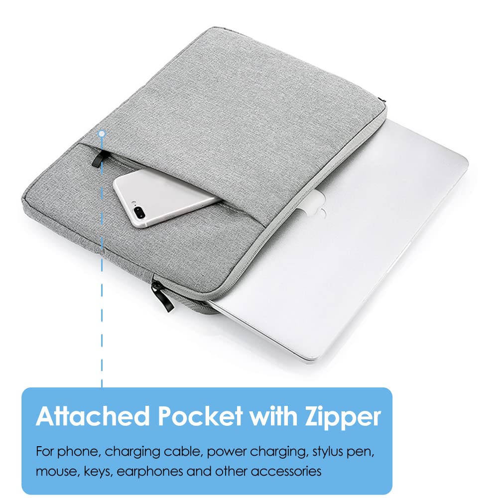 ProElife 13-Inch Laptop Sleeve Case for 2026-2022 MacBook Air 13.6 inch M5 M4 M3 Chip & MacBook Neo 13'' A18 Pro, Pro 13'' M2 Chip Accessory Traveling Carrying Canvas Bag Cover Simple Case (Gray)