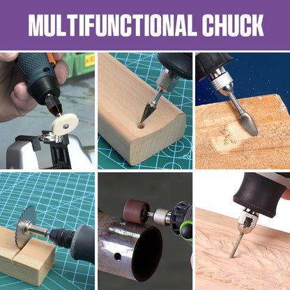Drill Chuck Collet Set, Brass Collet Set,Collet Nut Kit,0.8-3.2mm Replacement 4486 Drill Keyless Chuck Collet Kit, Quick Change Rotary Drill Nut Tool Set