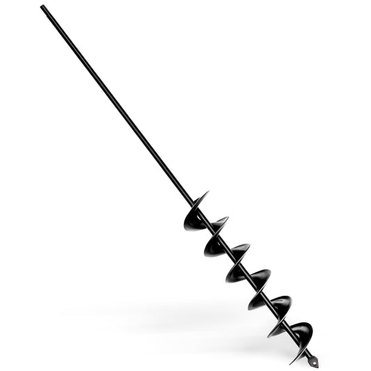 SYITCUN Auger Drill Bit for Planting, 2"x32" Heavy Duty Garden Auger, Post Hole Digger & Bulb Planter Tool, Black Earth Auger for 3/8" Hex Drive Drill