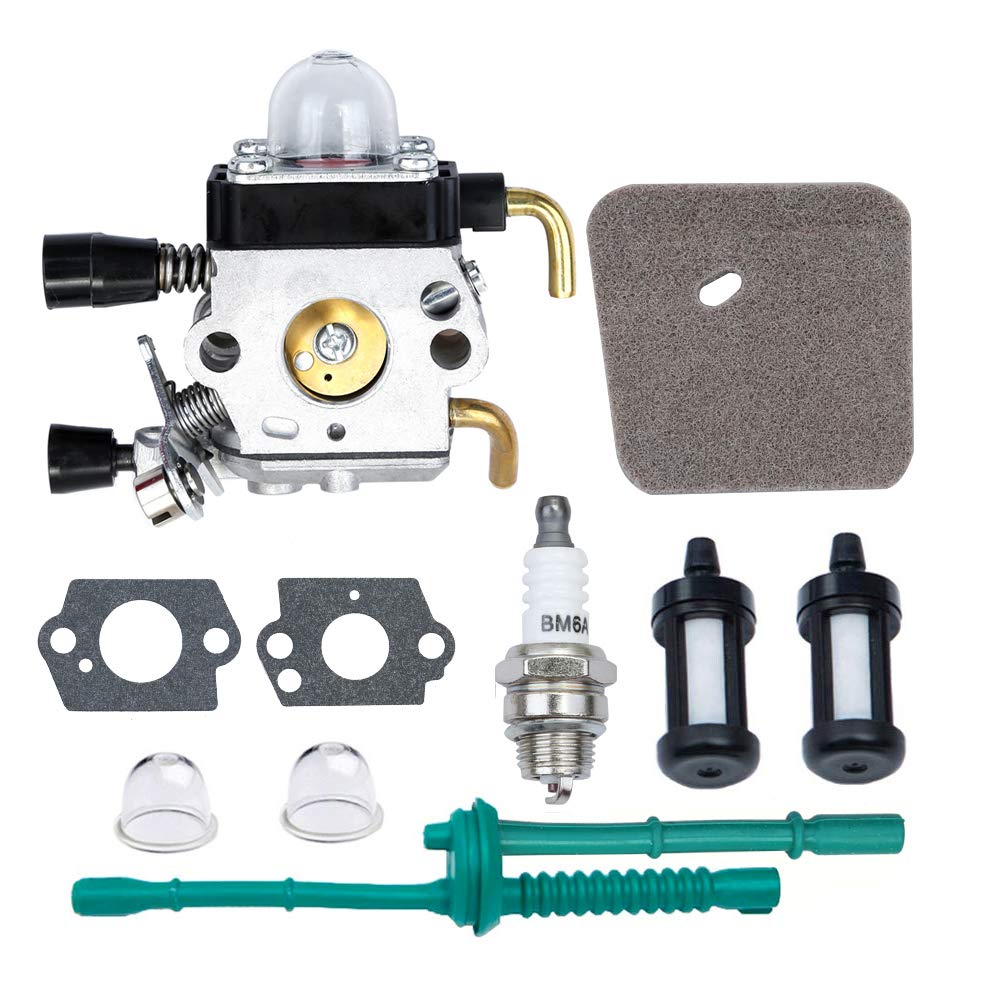 Anxingo FS45 Carburetor Replacement for Stihl FS38 FS46 FS55 KM55 HL45 FS45L FS45C FS46C FS55C FS55R FS55RC C1Q-S97 Carb Kit String Trimmer Weed Eater