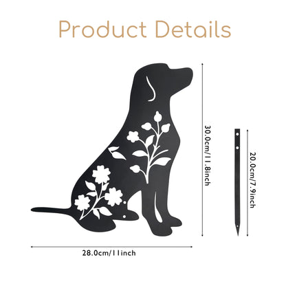 Urbraneco Labrador Retriever Garden Stake - Durable Outdoor Dog Statue for Lawn Decor
