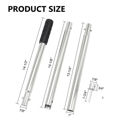 scottchen PRO Multifunctional Pool Cover Tool Swimming Pool Rod 26-1/2inch Pool Safety Cover Installation and Removal Rod,with Allen Wrench Hex Tool for Installing and Removing Brass Anchor
