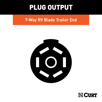 Curt Manufacturing 58190 7-Pole Metal Connector Trailer End