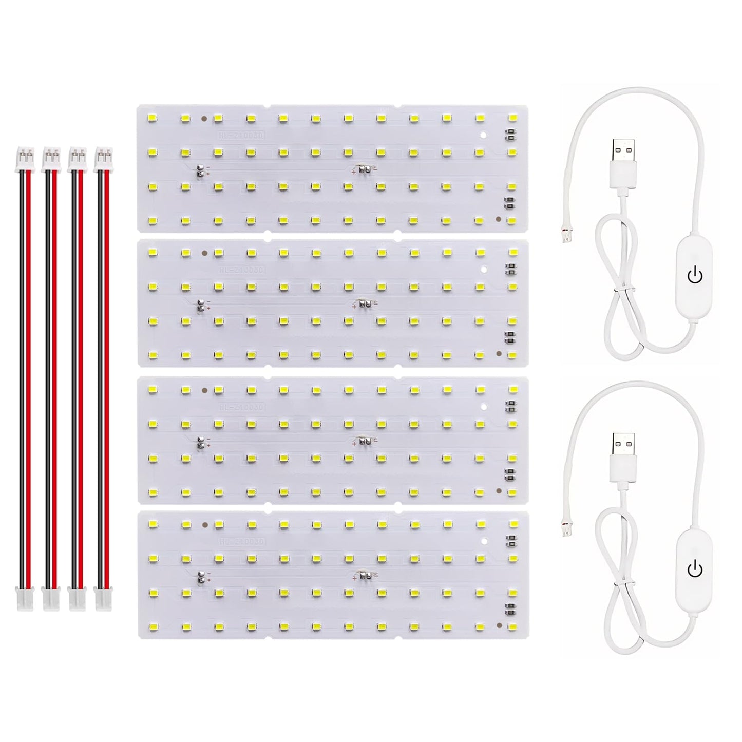 BambooSegD 4pcs Lithophane LED Backlight Board Kit KC009 KC010 for Bambu Lab H2D/X1/P1P/A1 LED Light Board LED Backlights Makerworld Model Parts USB 3D Print Accessory Photo Model DIY Light Box