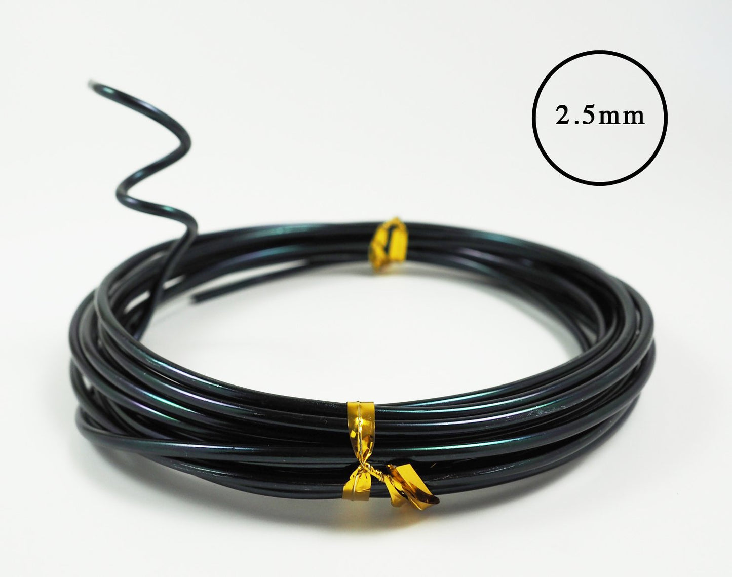 Anodized Aluminum Bonsai Training Wire 5-Size Starter Set with Canvas Bag - 1.0mm, 1.5mm, 2.0mm, 2.5mm, 3.0mm (147 feet Total) - Choose Your Color (5 Sizes, Black)