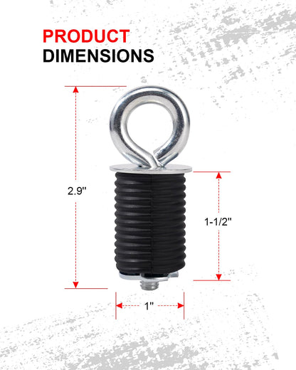 DAYDOOR Tie Down Anchor, ATV Anchors Compatible with Polaris RZR 800 900 1000 XP Turbo Pro Sportsman 450 570 850 ACE with 1" Hole Polaris RZR Accessories(6 Pcs,Black)