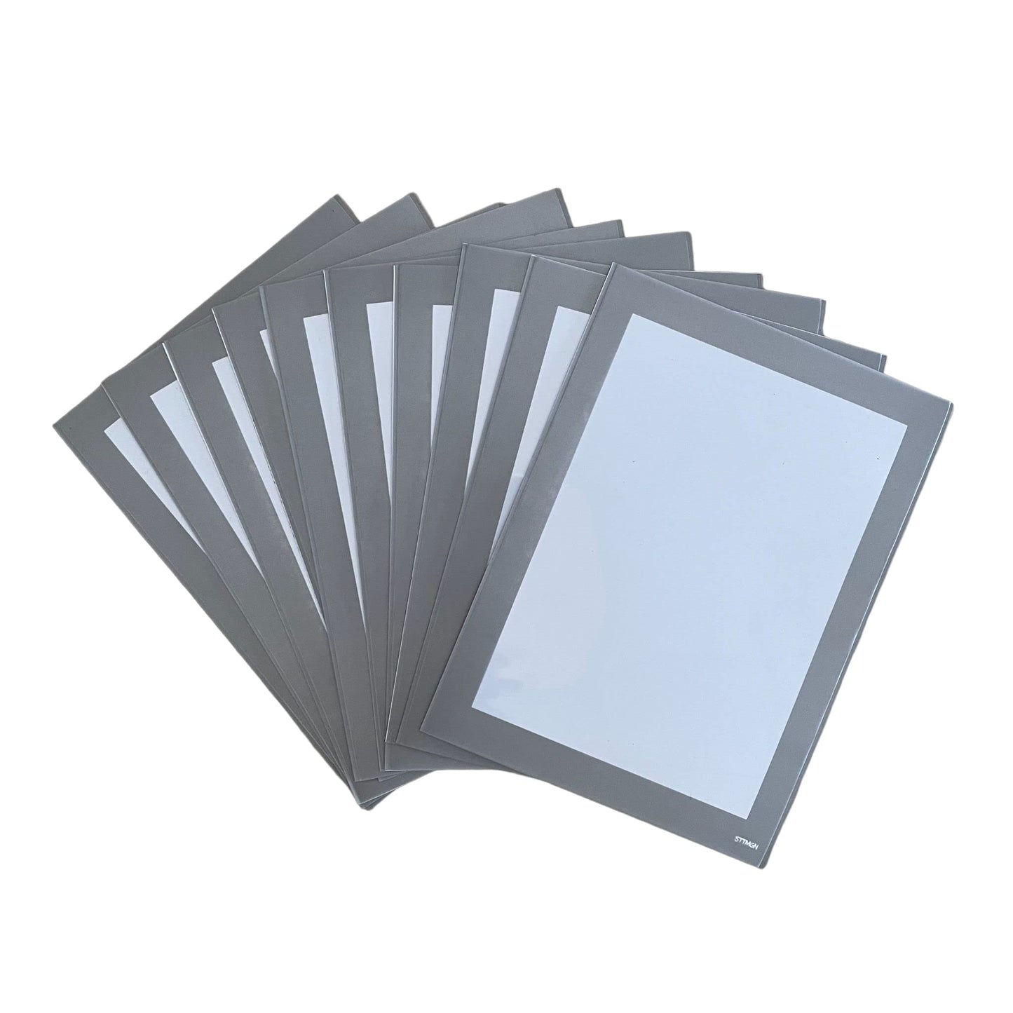 STTMGN Magnetic Photo Frames with Sliver-Grey Border(4"X6",10 Pack),Magnet Picture Frame Pockets/Postcard Holder,Decorations for Fridge/Lockers/Home/Office/School/Classroom/Whiteboard/Party