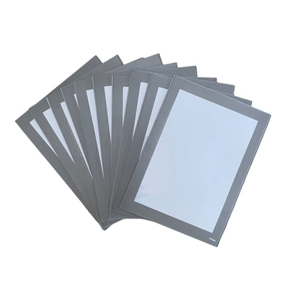 STTMGN Magnetic Photo Frames with Sliver-Grey Border(4"X6",10 Pack),Magnet Picture Frame Pockets/Postcard Holder,Decorations for Fridge/Lockers/Home/Office/School/Classroom/Whiteboard/Party