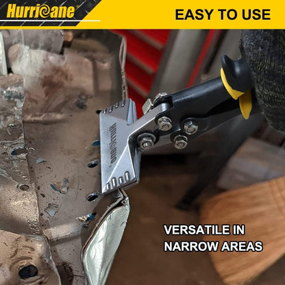 HURRICANE 3inch Sheet Metal Hand Seamer, Heavy Duty Bender for Metal Flattening, Precision Duckbill Pliers and Sheet Metal Tongs, Ideal for HVAC Projects, Ergonomic Straight Flat Smooth Jaw