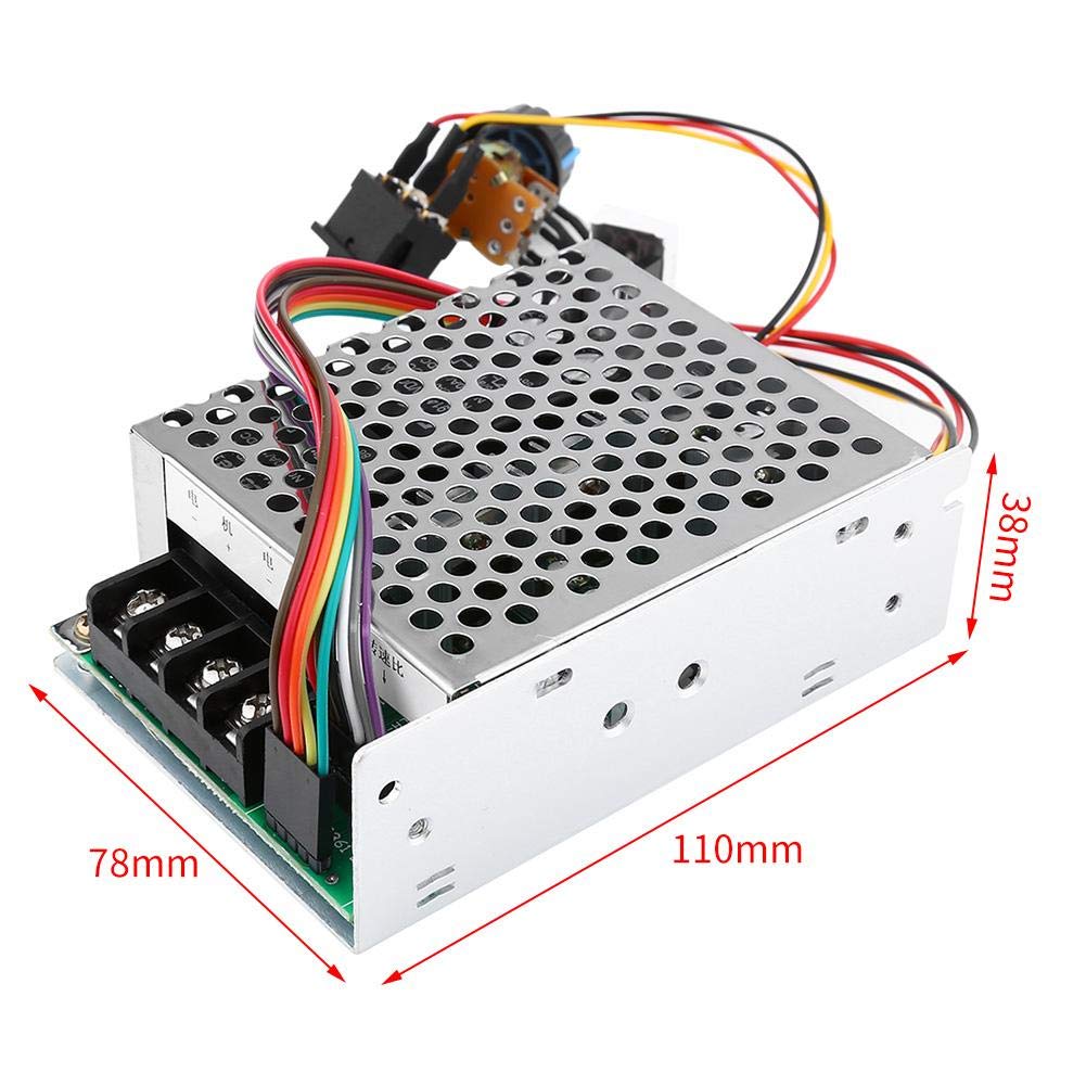 PWM DC Motor Speed Controller, DC10V-55V PWM Brushed DC Motor Controller, Adjustable DC Motor Speed Controller, CW CCW Reversible Switch with Digit Display, for DC Brush Motor