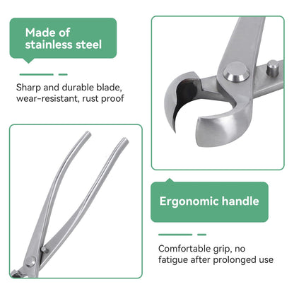 Bonsai Concave Branch Cutter, 7in Stainless Steel Bonsai Pruning Shears Tree Pruning Tools Tree Branch Cutter for Enthusiasts and Beginners