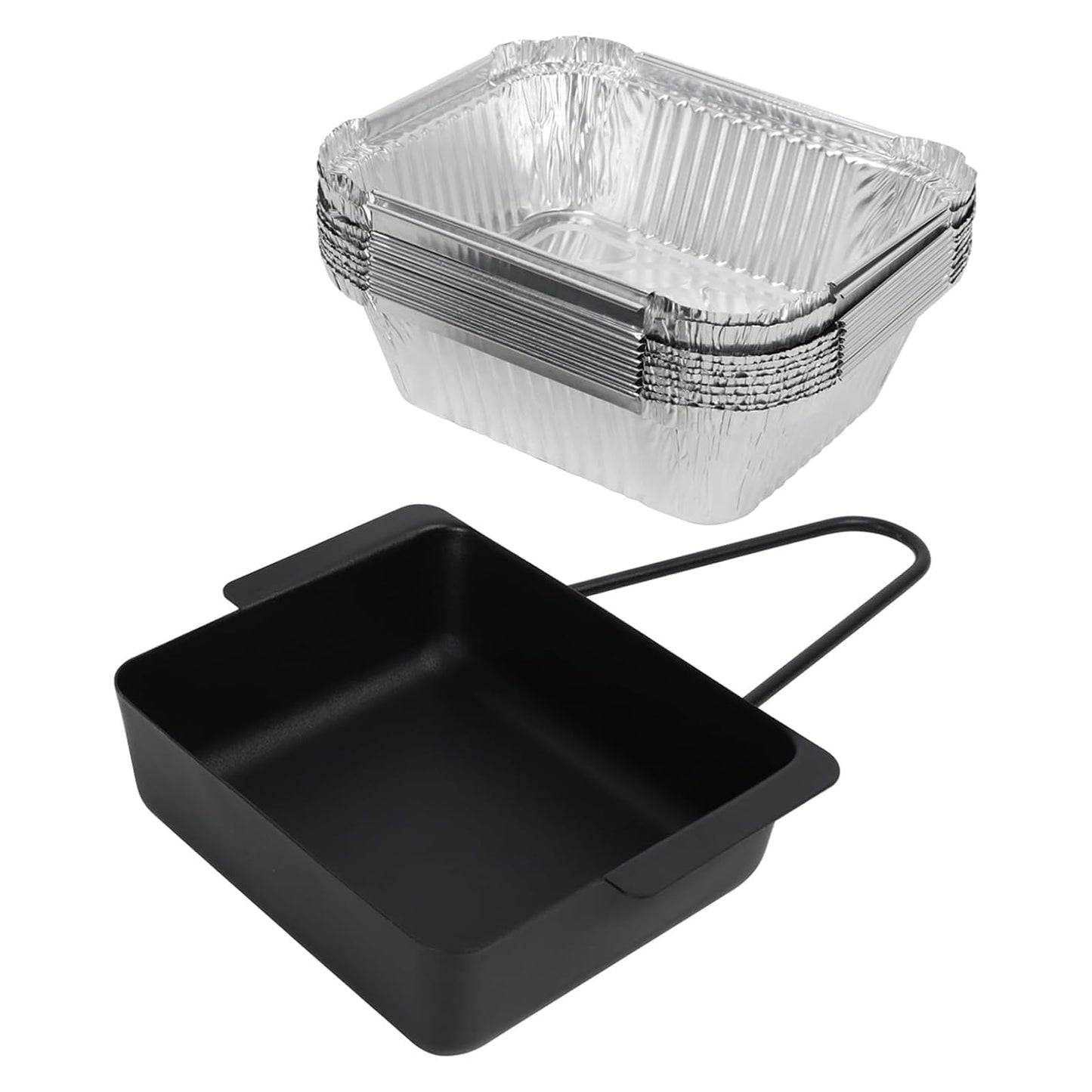 BBQ Drip Pan for Nexgrill 720-0830X 720-0830H 720-0925P 720-0896 720-0888S Cuisinart CGG-7400, BBQ Grease Pan with 12-Pack Aluminum Drip Liner for Nexgrill BBQ Grease Tray Replacement 720-0830X