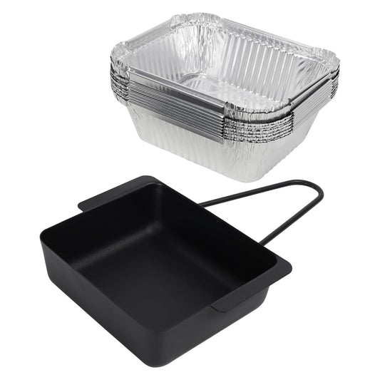 BBQ Drip Pan for Nexgrill 720-0830X 720-0830H 720-0925P 720-0896 720-0888S Cuisinart CGG-7400, BBQ Grease Pan with 12-Pack Aluminum Drip Liner for Nexgrill BBQ Grease Tray Replacement 720-0830X