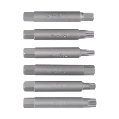 DAYUAN 13 Pc Alternator Freewheel Pulley Car Garage Tool Kit Hex Spline Star Bits