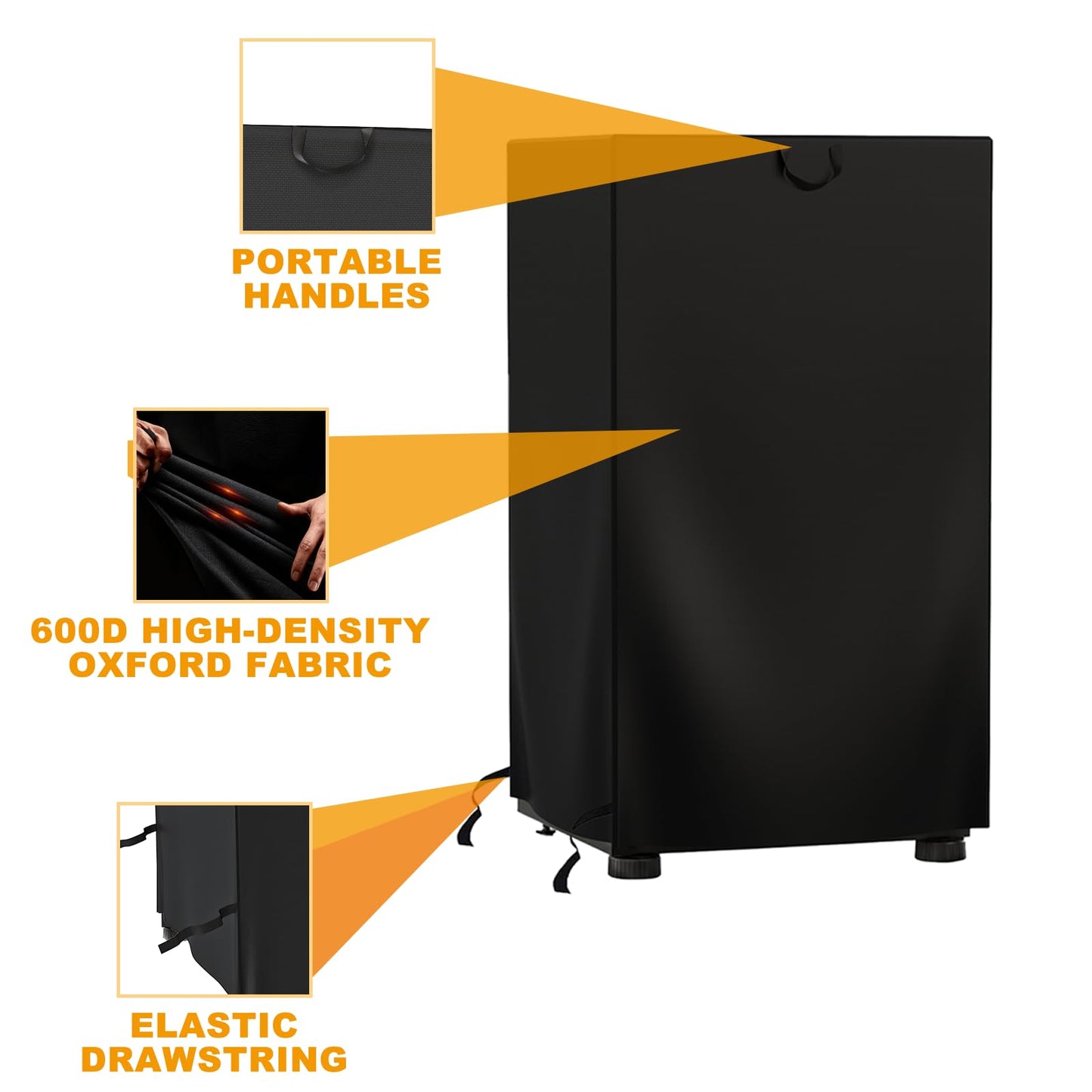 30 Inch Electric Smoker Cover for Masterbuilt Electric Smoker, 600D Heavy Duty Waterproof Square Smoker Cover, Special Fade and UV Resistant Material (18”W x 17”D x 33”H)