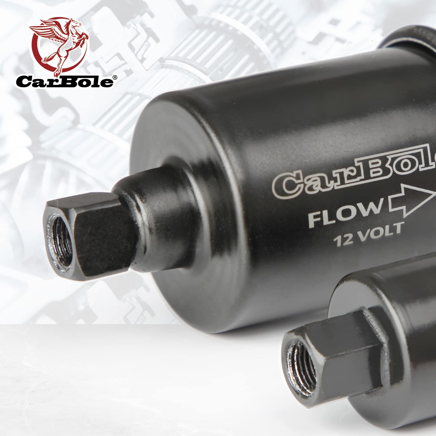 CarBole Universal Micro Electric Fuel Pump Inline Low Pressure Pump E8012S 12V, 5-9 PSI,30 GPH,5/16 Inch