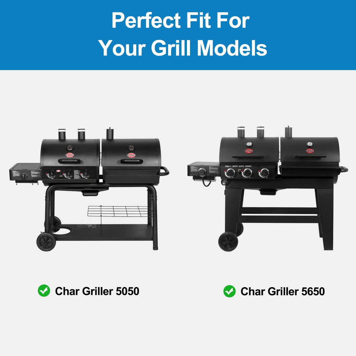 Uniflasy Grill Warming Rack for Char Griller 5050, 5650, 3001, 2223, 5072, 2823, 3030 Grills, Grill Warming Grate for Chargriller 5050 5650 Gas & Charcoal Grill