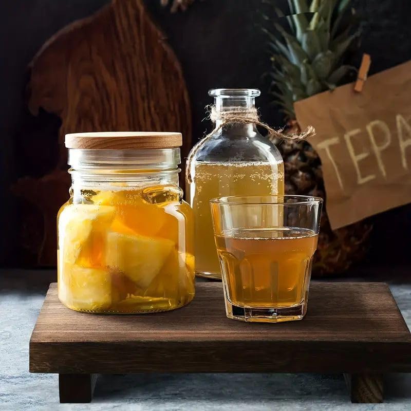 YYBD Wood Tray Small Wooden Soap Stand Brown Pedestal Stand Decorative Wooden Riser Kitchen Soap Dish Holder Rustic Candle Plant Holder Farmhouse Bathroom Decor Modern Display for Vanity Counter Sink