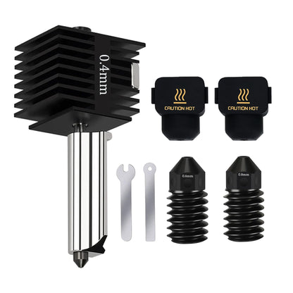 Upgrade Hotend Kit for Bambu Lab A1/A1 Mini, Hot End Assembly 0.4/0.6/0.8mm Hardened Steel Nozzle & Silicone Sock for Bambu Lab 3D Printer Part