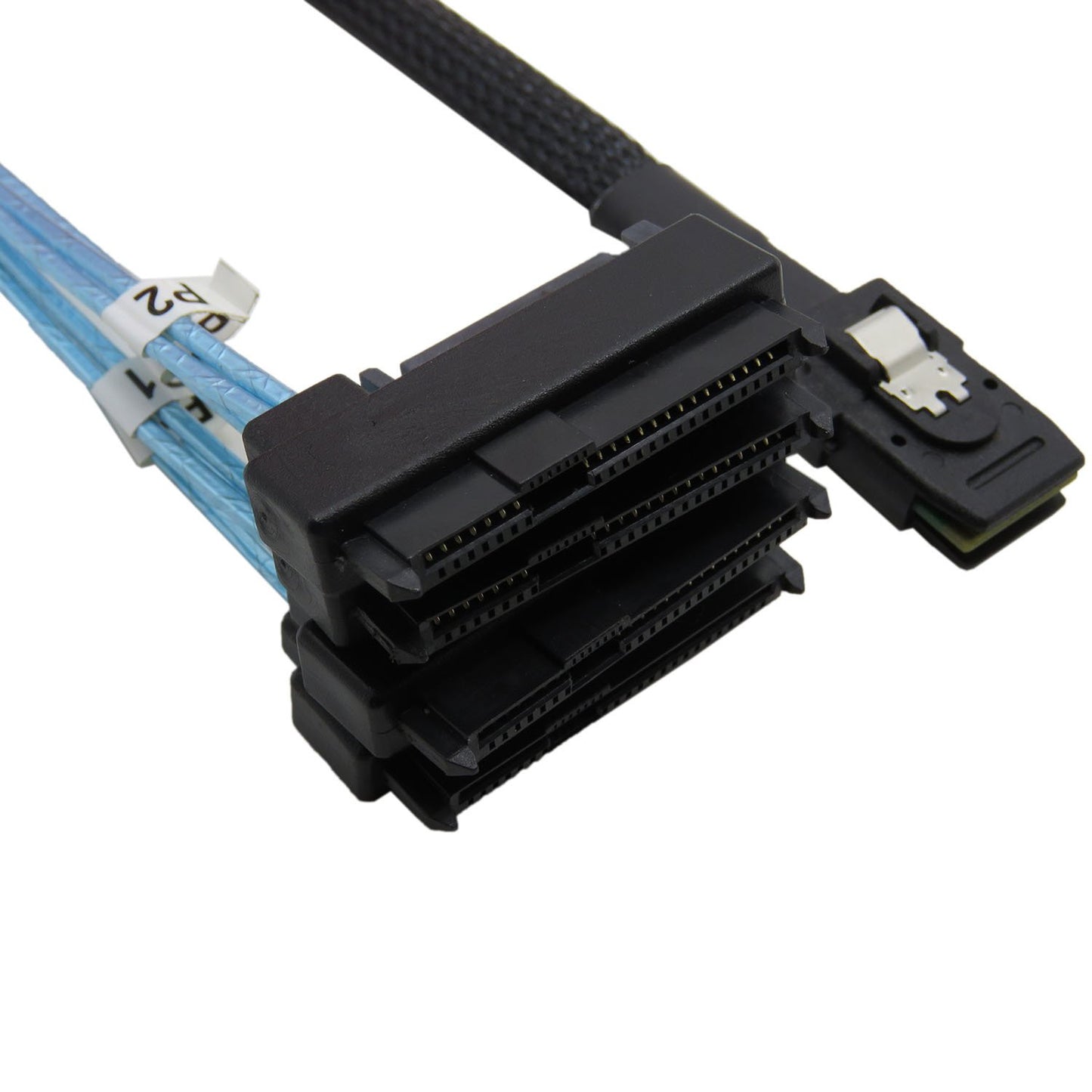YIWENTEC Mini SAS 36 SFF-8087 to (4) SFF-8482 Connectors with SATA Power 1 m