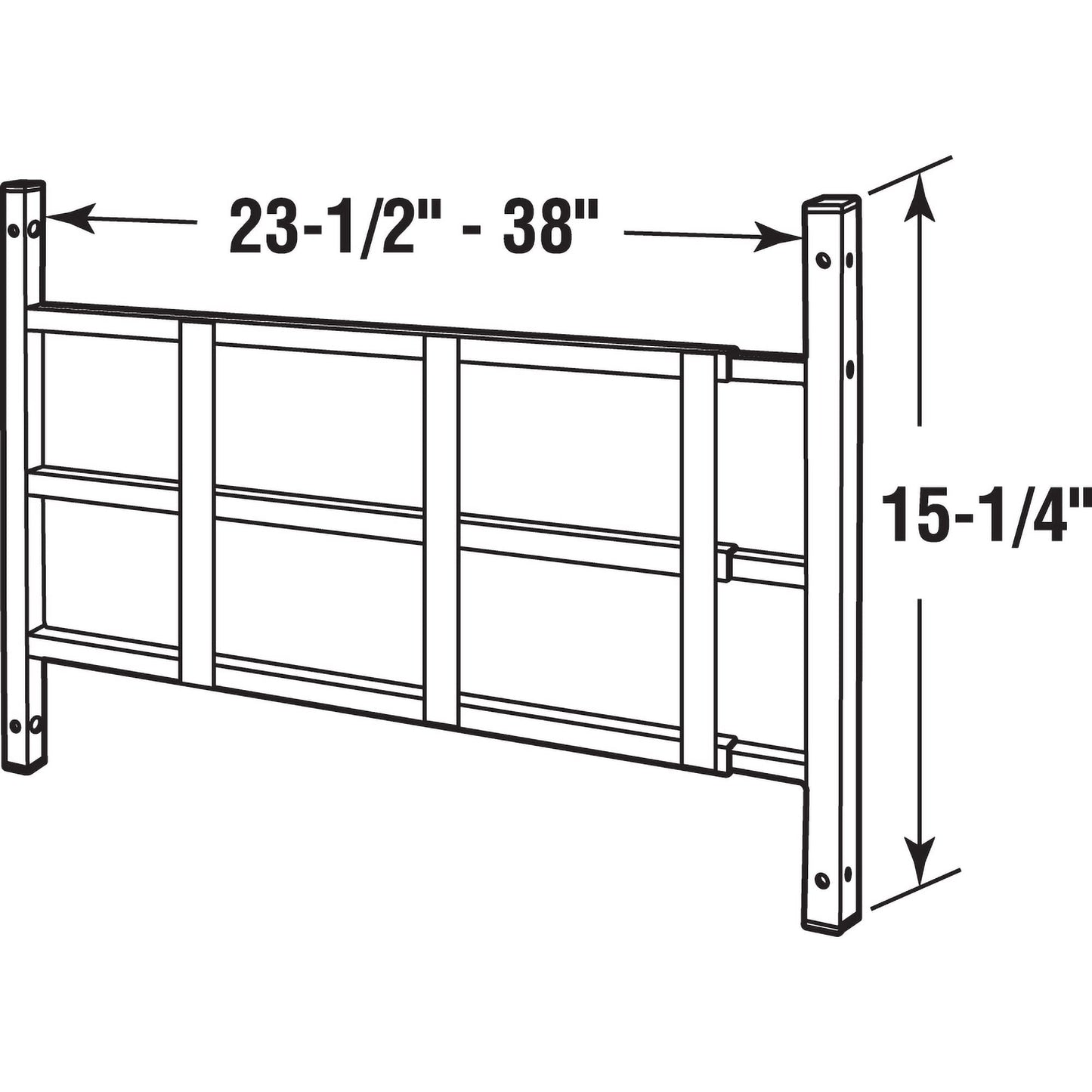 Prime-Line Products S 4752 Fixed Window Guard, 22-Inch - 38-Inch Wide by 15-Inch High, 3 Bar, White