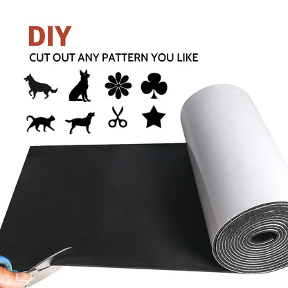 Vefhby Foam Insulation Neoprene Sheets Roll with Adhesive, 12 in x 59 in x 1/2 in Closed Cell Neoprene Rubber Roll, Multi-Function for DIY, Home, Industrial & Soundproof Projects (Black)