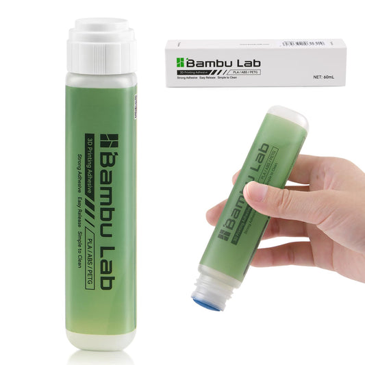 Bamboo Lab Original 3D Printer Adhesive Glue for Hot Bed,Reduces Warping for ABS, PLA, PETG, HIPS and TPU Filament,Compatible with Bambu Lab P1,X1,A1,A1MIMI 3D Printer,60ML
