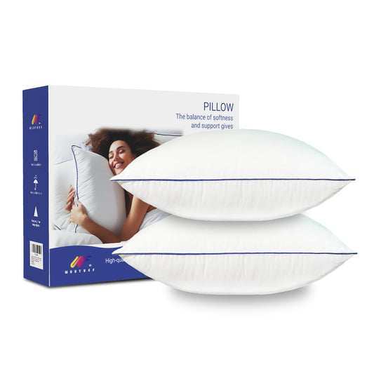 Wuuyuef 18x18 Pillow Inserts Set of 2, Hypoallergenic Machine Washable Fluffy Microfiber Cushions, Premium Soft Throw Pillow Stuffer for Couch, Sofa – White