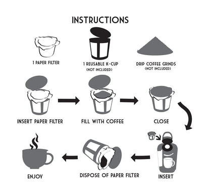 canFly Disposable K-Cup Paper Filter for Keurig Single Cup Coffer Filters Compatible with Ekobrew, EZ-Cup and Other Reusable K-Cup Filters (300 Count)