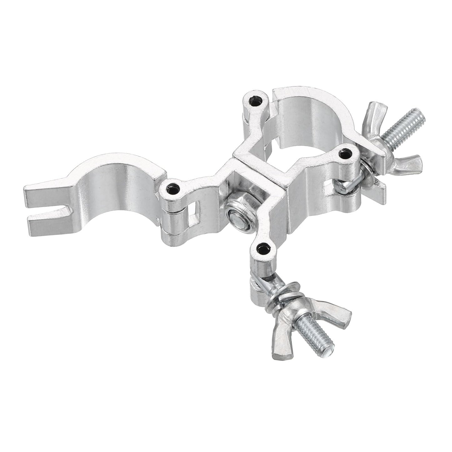 uxcell Light Truss Clamps, Aluminum Alloy Stage Lighting Pipe O Clamp for 0.98-1.18inch OD Tube Max Load 100lb Double Buckle, 1Pcs