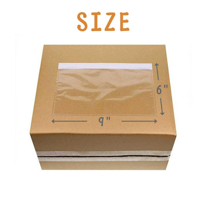 BESTEASY Packing List Pouches, Clear Adhesive Top Loading Packing List/Shipping Label Envelopes - 200 Packs (6 x 9)