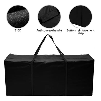 Black Waterproof and Dustproof Oxford Cloth Storage Bag (68x20x30 Inches), Outdoor Patio Cushion Storage Bag, Dustproof and UV-Resistant, Suitable for Christmas Trees and Home Use