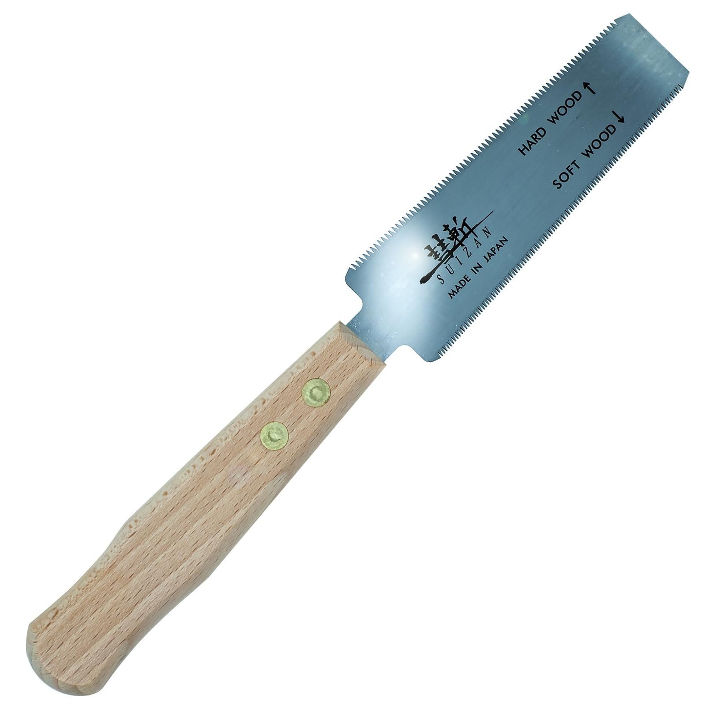 SUIZAN Flush Cut Saw 5" - Professional Japanese Pullsaw Ryoba Double Edge Handsaw Woodworking Tools