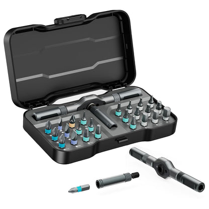 JoiTrs 24 in 1 Magnetic Ratcheting Screwdriver Set with Handle Portable Mini Precision Repair Tool Kit