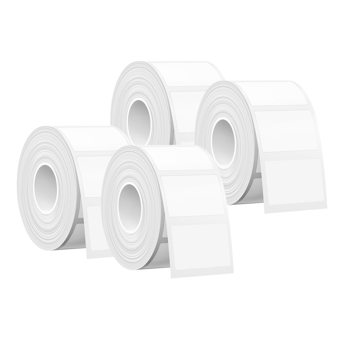 SUPVAN T50M Series Label Maker Tape, 4 Rolls 30mm x 20mm 360 Labels/Roll Genuine Laminated Thermal Label Tape Refill, Waterproof Oilproof Highly Adhesive Auto Detect Labels, Black on White